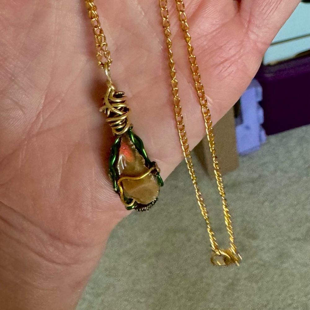 Intriguing Rough Opal Necklace